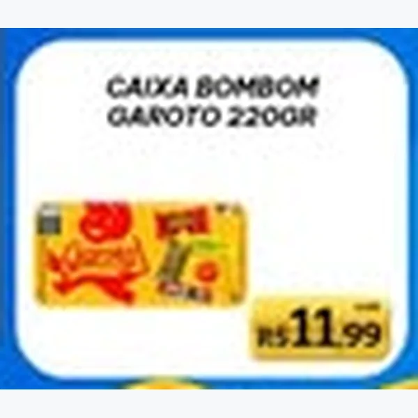 Recorte do encarte de Caixa de Bombom Garoto