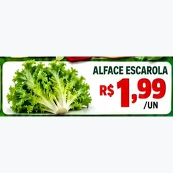 Recorte do encarte de Alface Escarola