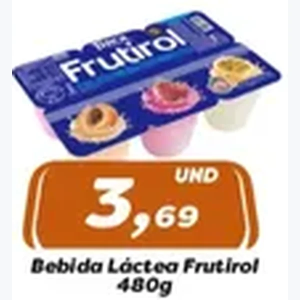 Recorte do encarte de Bebida Láctea Frutirol 480 g