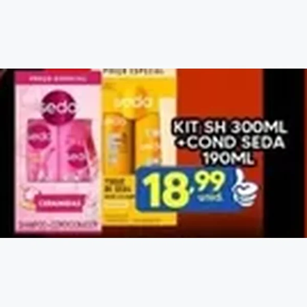 Recorte do encarte de Kit Shampoo e Condicionador Seda 2 un × 300 ml