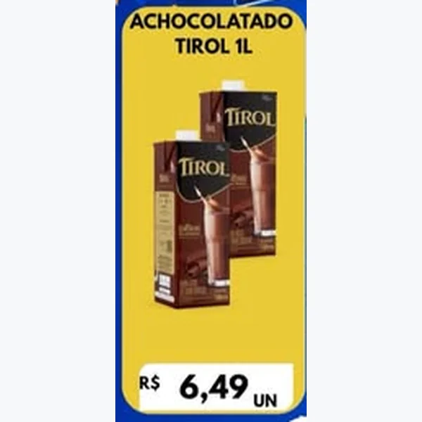 Recorte do encarte de Achocolatado Tirol 1 L