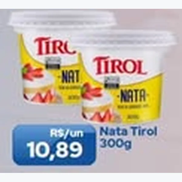 Recorte do encarte de Nata Tirol 300 g