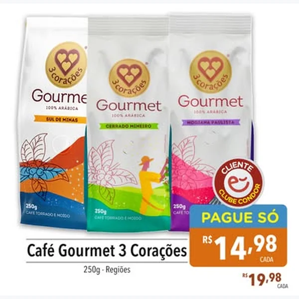 Café Gourmet Mogiana Paulista 3 Corações 250 g