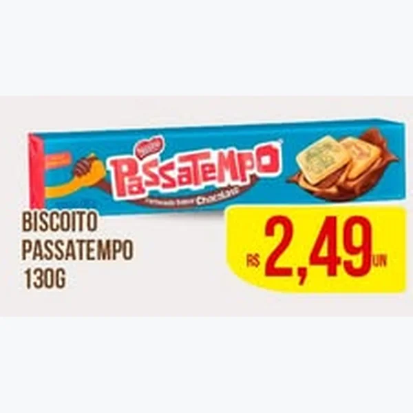 Recorte do encarte de Biscoito Passatempo 130 g