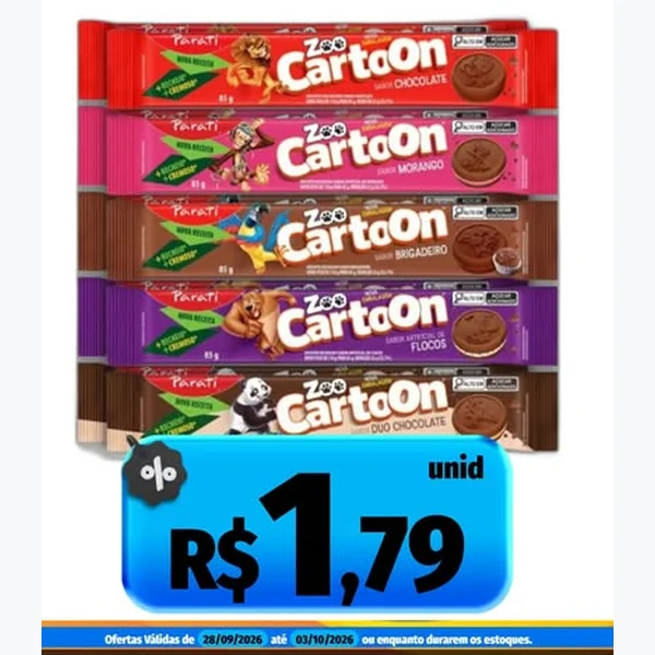 Biscoito Recheado Duo Chocolate Parati 85 g