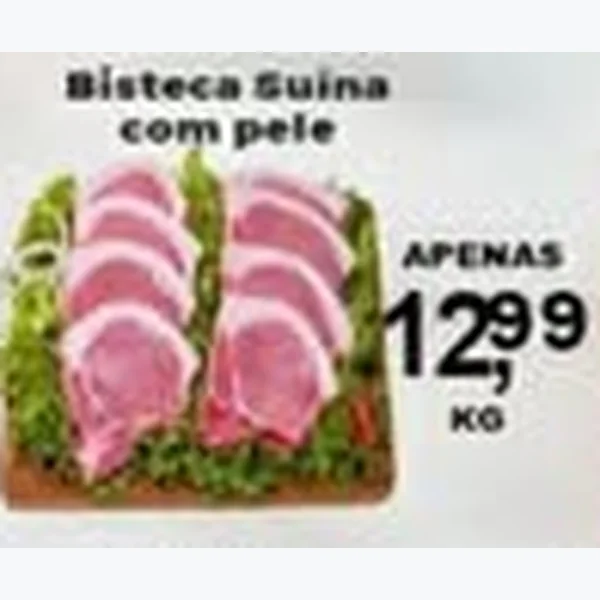 Recorte do encarte de Bisteca Suína com Pele