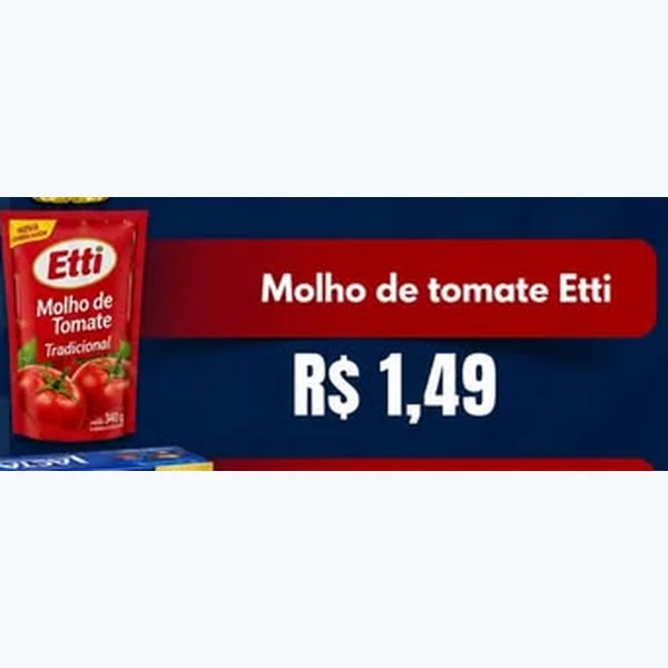 Molho de Tomate Tradicional Etti 340 g