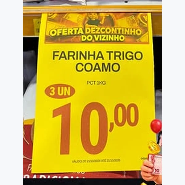 Recorte do encarte de Farinha de Trigo Coamo 1 kg