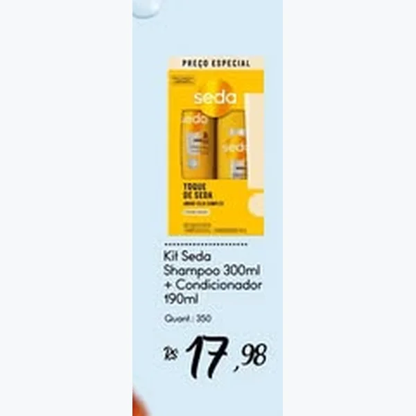 Kit Shampoo e Condicionador Seda 300 ml