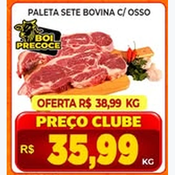 Recorte do encarte de Paleta Sete Bovina com Osso