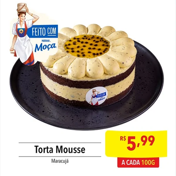 Torta Mousse Maracujá Moça