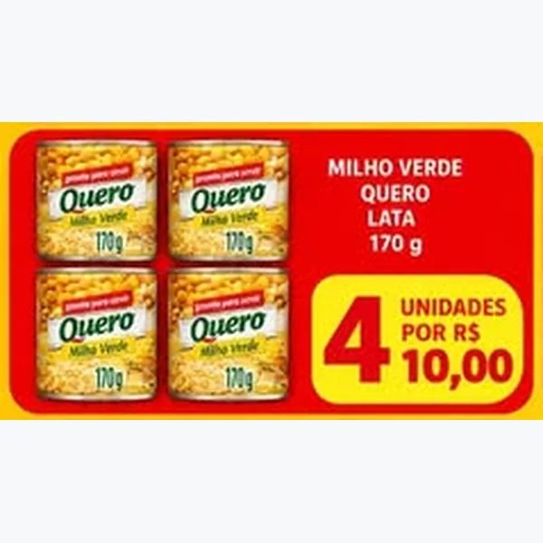 Recorte do encarte de Milho Verde Quero 170 g