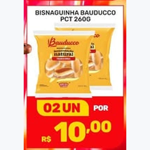 Recorte do encarte de Bisnaguinha Bauducco 260 g