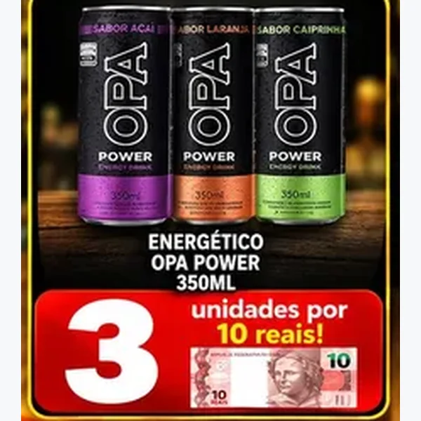 Recorte do encarte de Energético Power Opa 350 ml