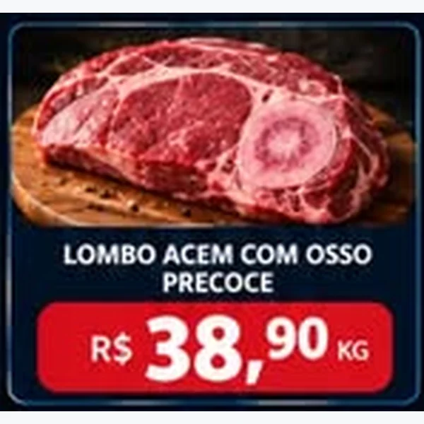 Recorte do encarte de Lombo Acem com Osso Precoce