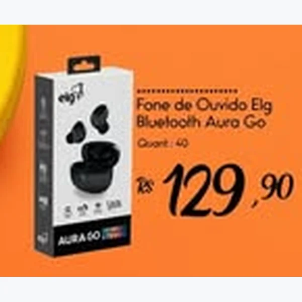 Recorte do encarte de Fone de Ouvido Bluetooth Aura Go Elg