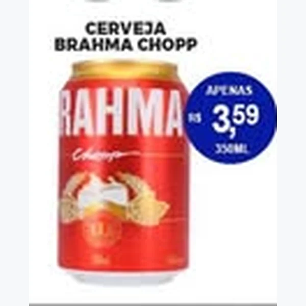 Recorte do encarte de Cerveja Chopp Brahma 350 ml