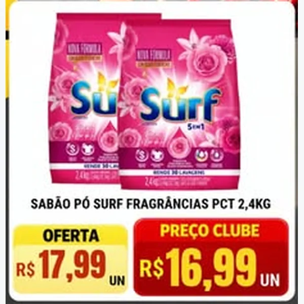 Recorte do encarte de Sabão Pó Surf 2,4 kg