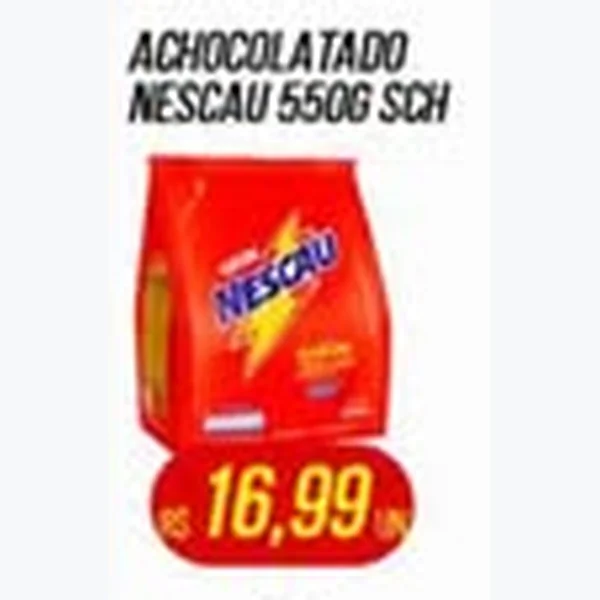 Recorte do encarte de Achocolatado Nescau 550 g