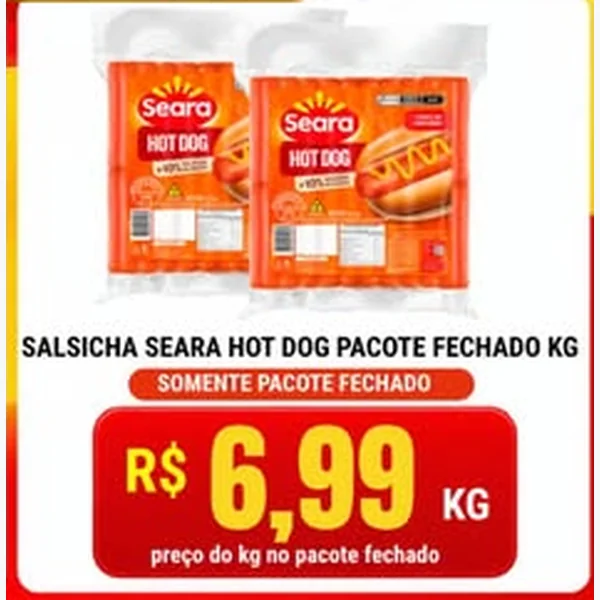Recorte do encarte de Salsicha Hot Dog Seara
