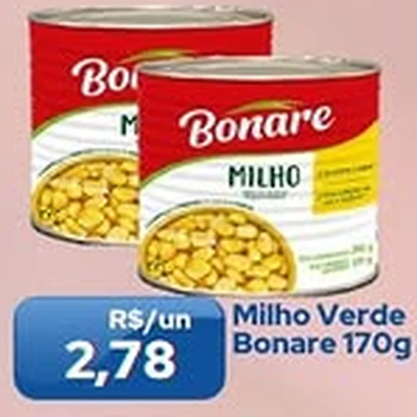 Recorte do encarte de Milho Verde Bonare 170 g