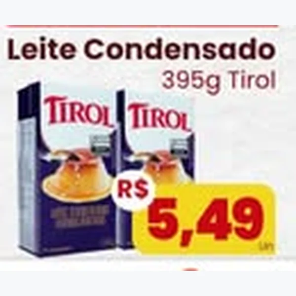 Recorte do encarte de Leite Condensado Tirol 395 g