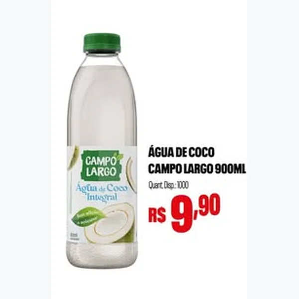 Água de Coco Integral Campo Largo 900 ml
