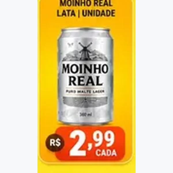 Recorte do encarte de Cerveja Puro Malte Moinho Real