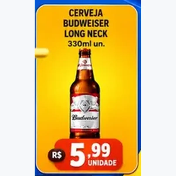 Cerveja Long Neck Budweiser 330 ml