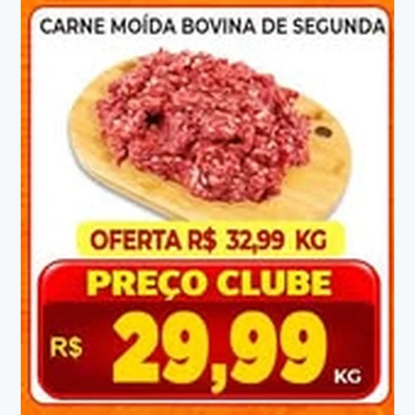 Recorte do encarte de Carne Moída Bovina de Segunda