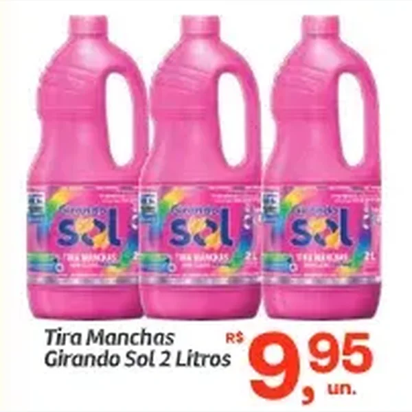 Recorte do encarte de Tira Manchas Girando Sol 2 L