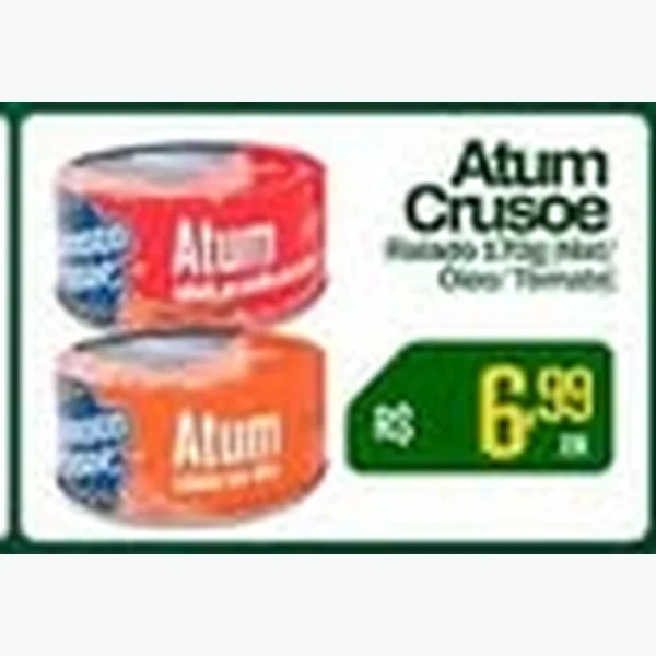 Recorte do encarte de Atum Crusoé 170 g