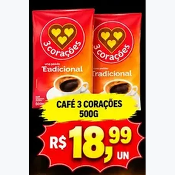 Café Tradicional 3 Corações 500 g