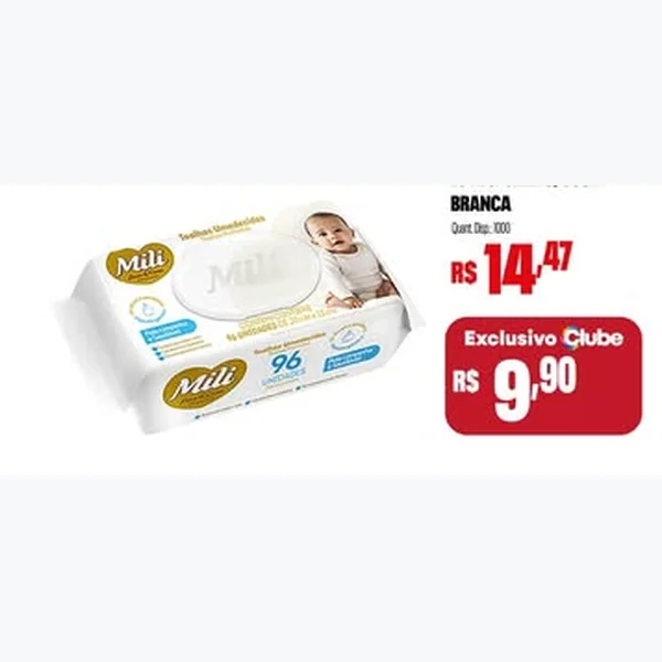 Toalha Umedecida Love & Care Mili 96 un