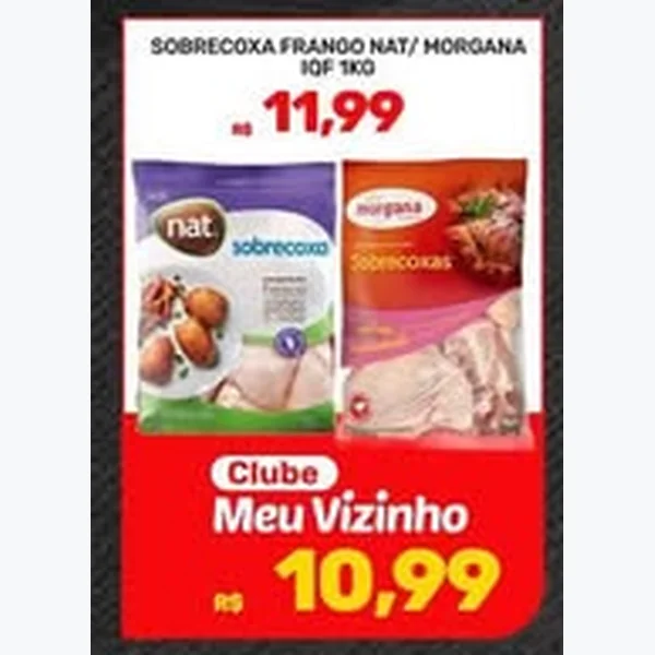 Recorte do encarte de Sobrecoxa de Frango Iqf Morgana 1 kg