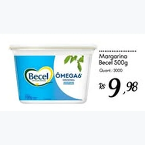 Recorte do encarte de Margarina Becel 500 g