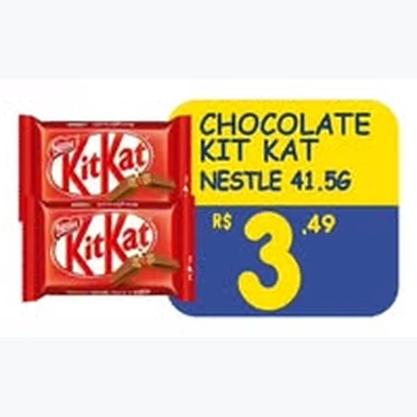 Recorte do encarte de Chocolate Kit Kat Nestlé 41,5 g