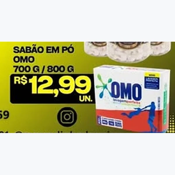 Recorte do encarte de Sabão em Pó Omo 800 g