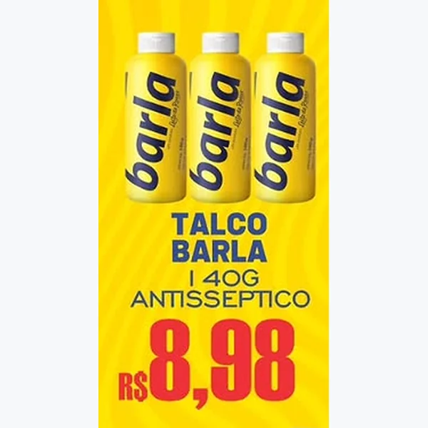 Recorte do encarte de Talco Antisséptico Barla 140 g