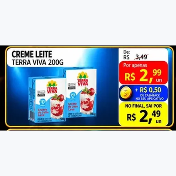Creme de Leite Terra Viva 200 g