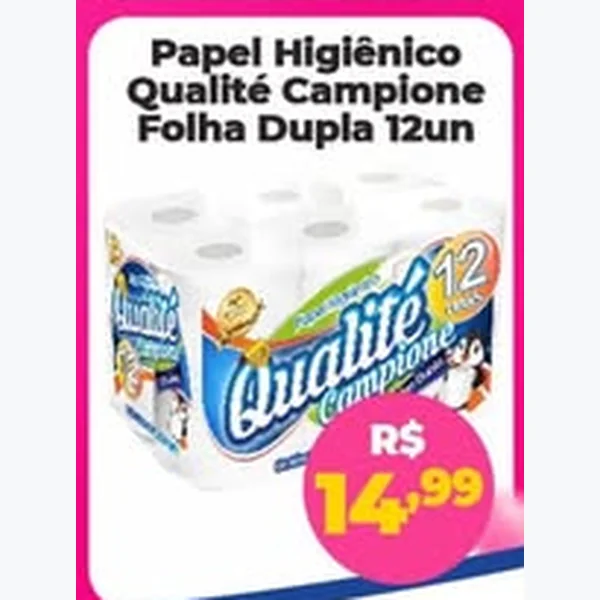 Papel Higiênico Folha Dupla Qualité Campione 12 un