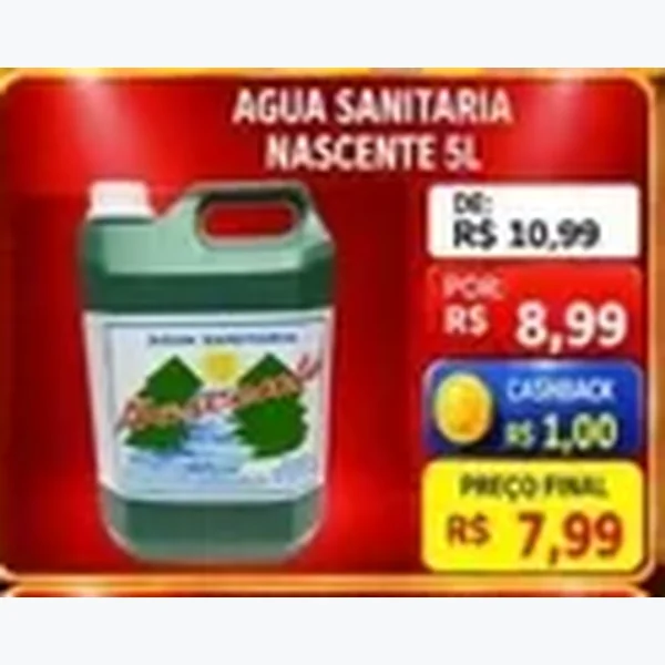 Água Sanitária Nascente 5 L