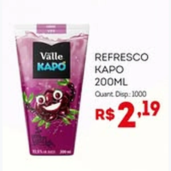 Recorte do encarte de Refresco Kapo 200 ml