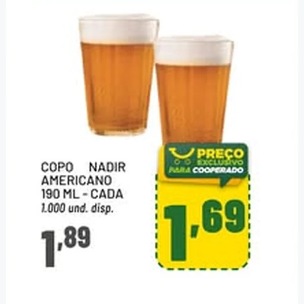 Copo Americano Nadir 190 ml