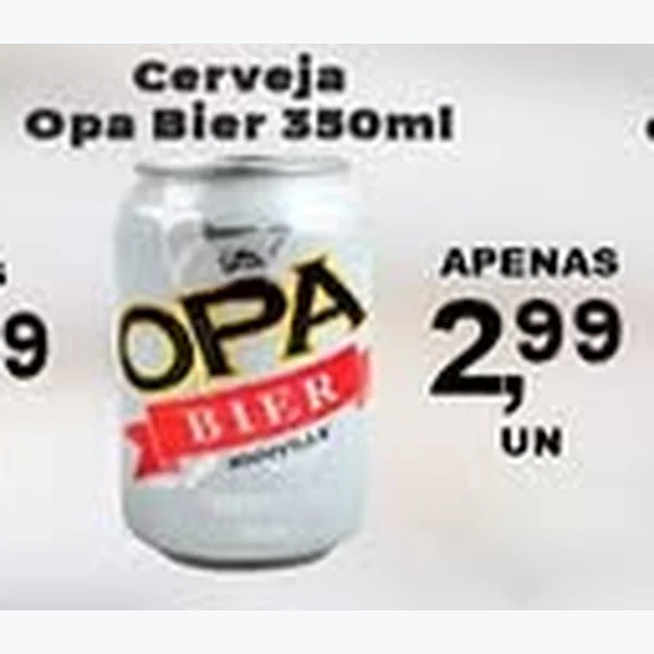 Recorte do encarte de Cerveja Opa Bier 350 ml
