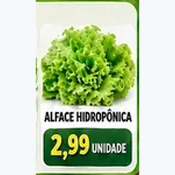 Recorte do encarte de Alface Hidropônica