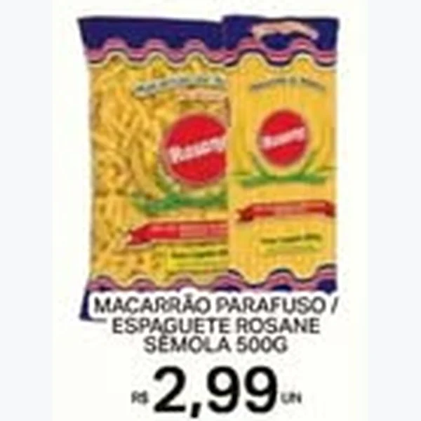 Recorte do encarte de Espaguete Rosane 500 g