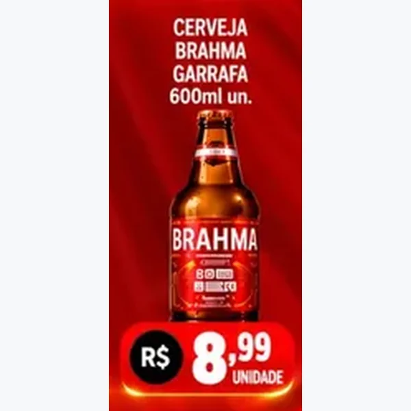 Cerveja Garrafa Brahma 600 ml