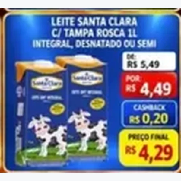 Leite Santa Clara 1 L