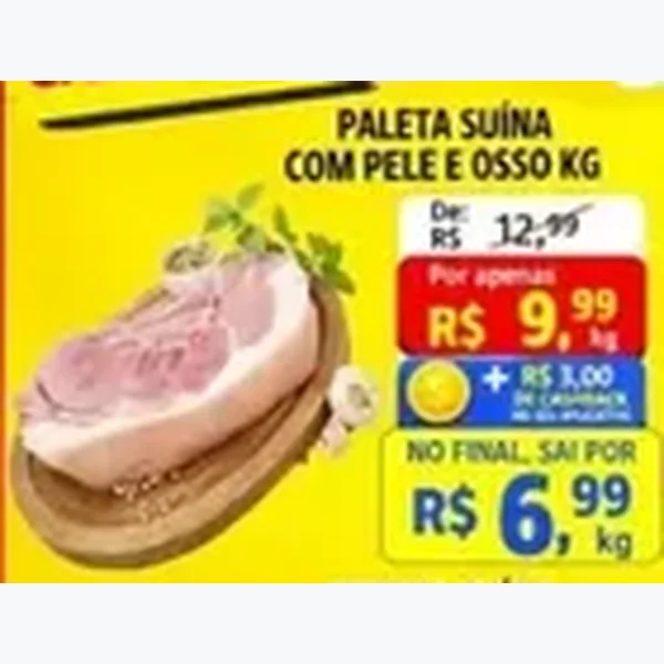 Recorte do encarte de Paleta Suína com Pele e Osso